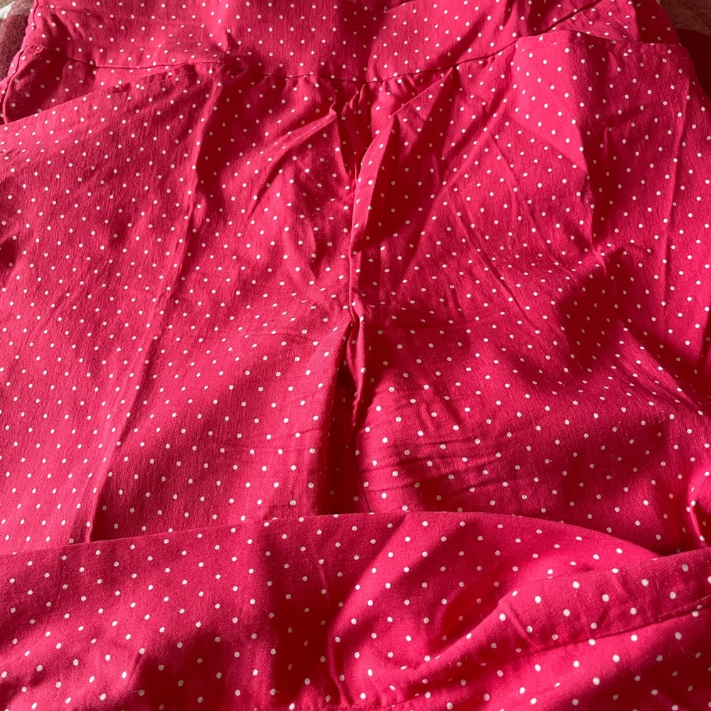 Pink Chico’s Perfect Stretch Polka Dot Ankle Pant